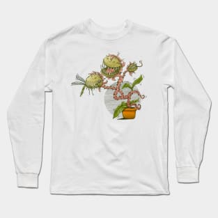 Carnivorous plant eating mosquito Long Sleeve T-Shirt